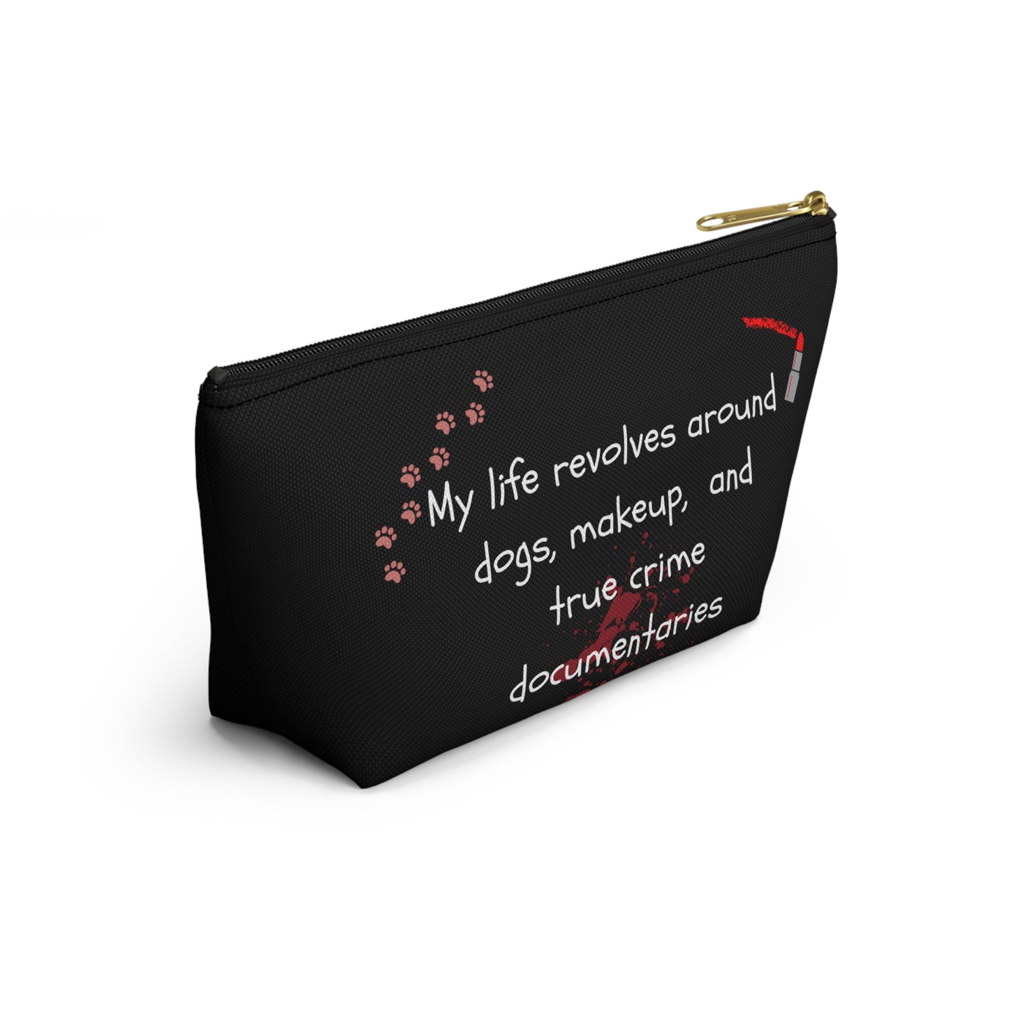 Dogs and True Crime Makeup Bag