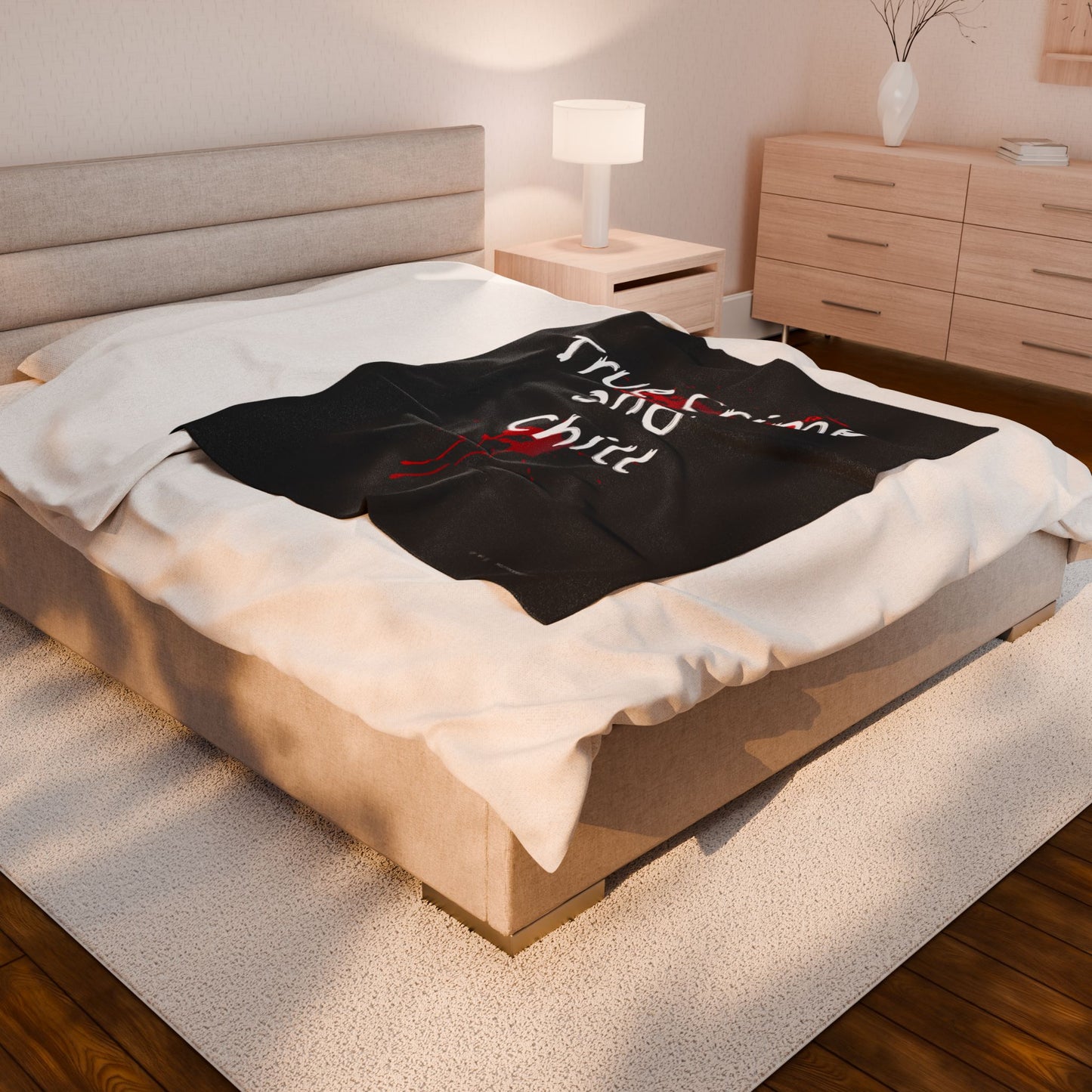 "True Crime and Chill" Plush Throw Blanket