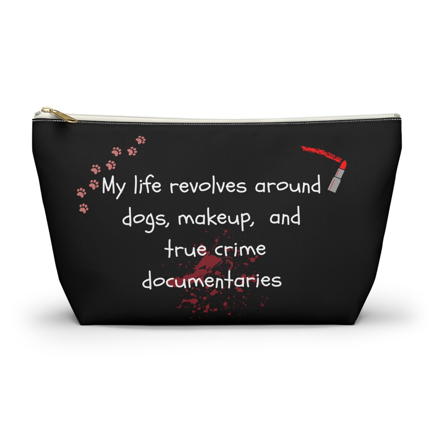 Dogs and True Crime Makeup Bag