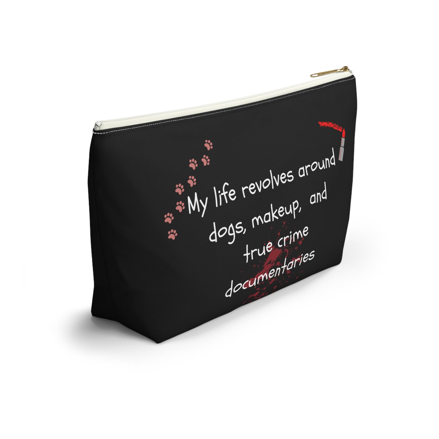 Dogs and True Crime Makeup Bag