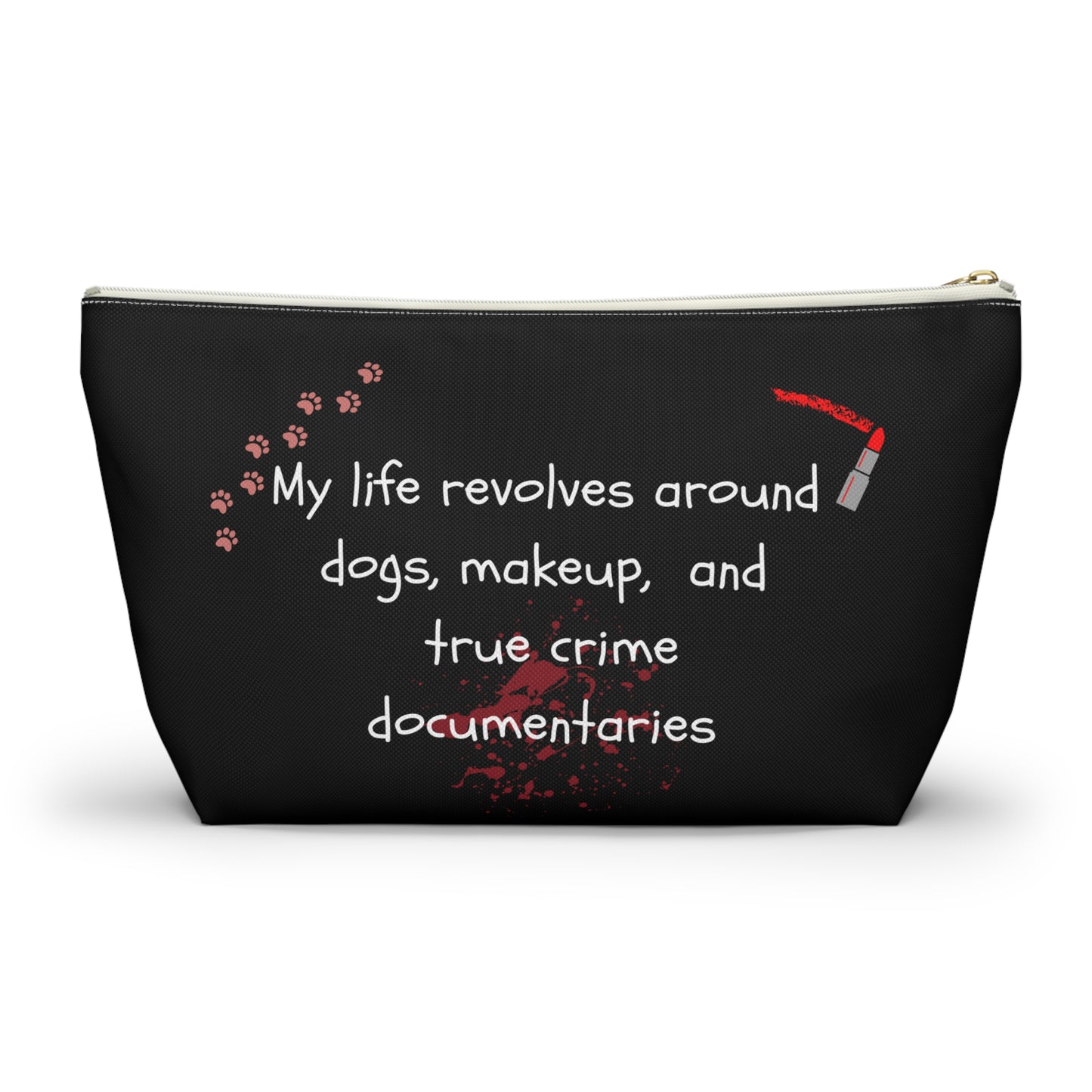 Dogs and True Crime Makeup Bag