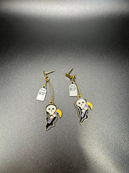 Grim Reaper RIP Earrings