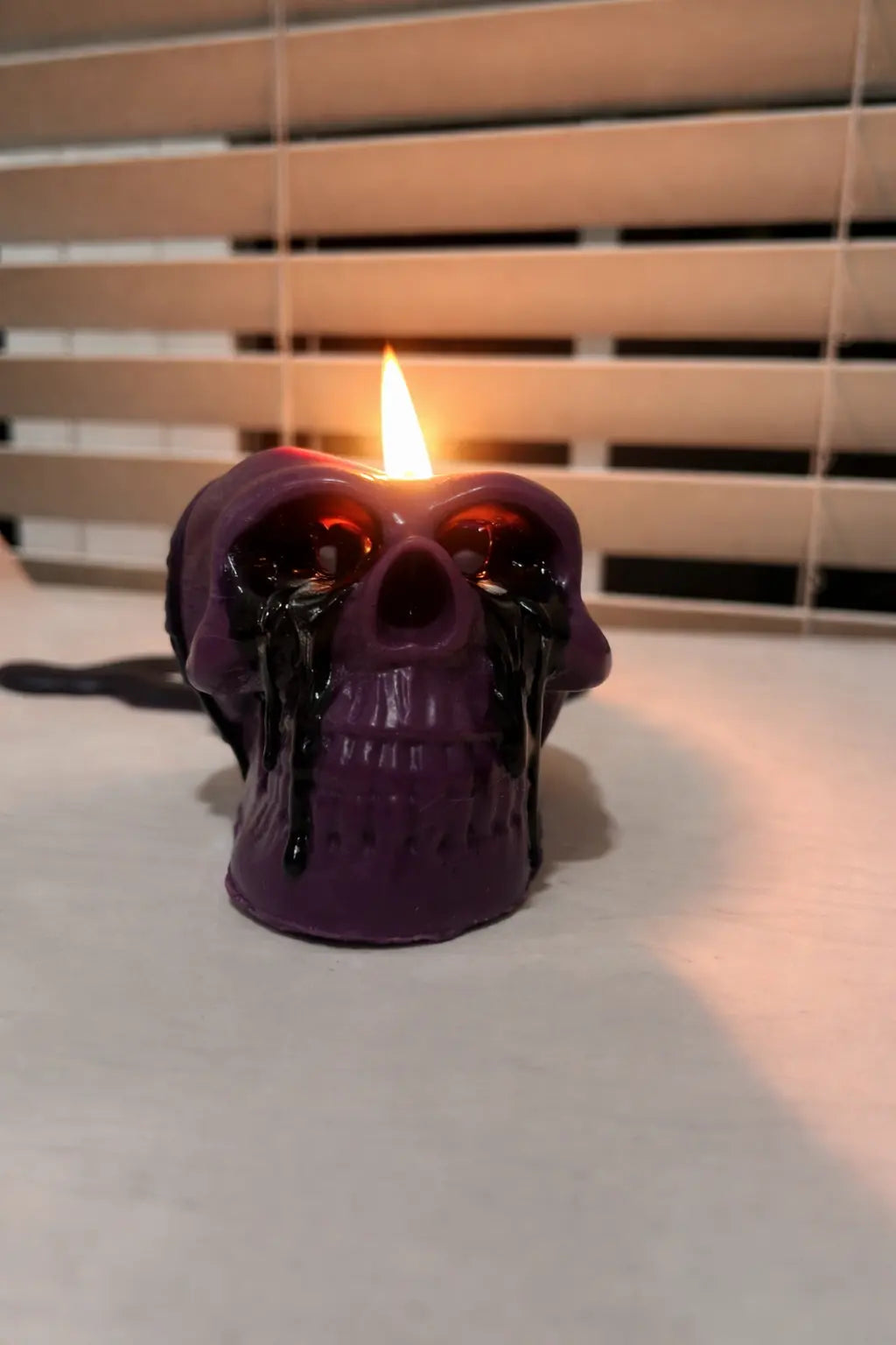 The Skull of Your Enemy - Bleeding Skull Candle (Pastel Edition) Skeleton Crew Creations