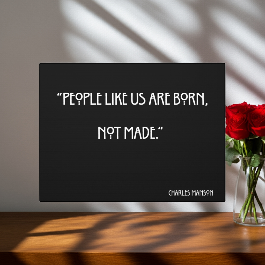 Charles Manson Quote Wall Art