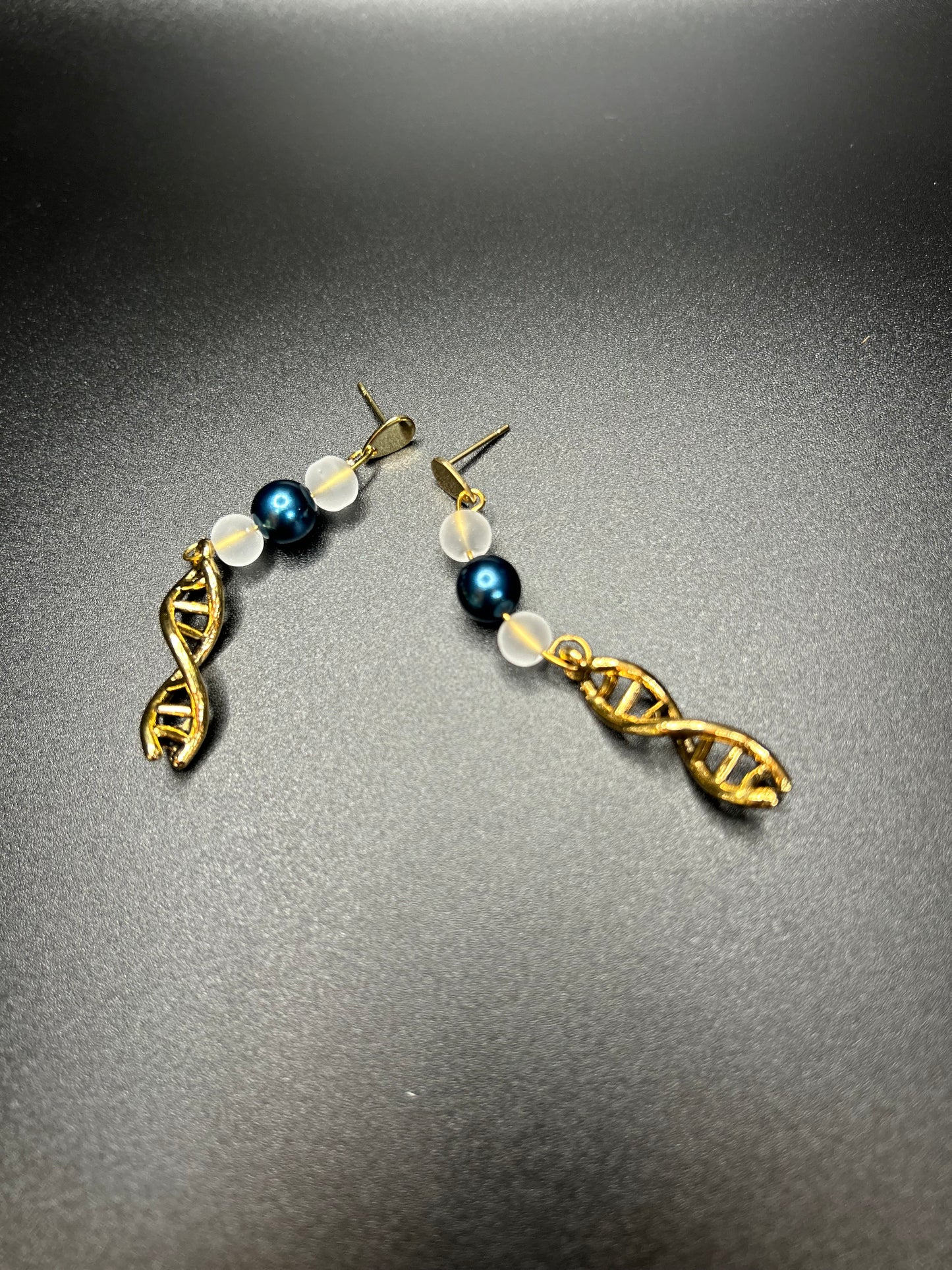 DNA Double Helix Charm Earrings