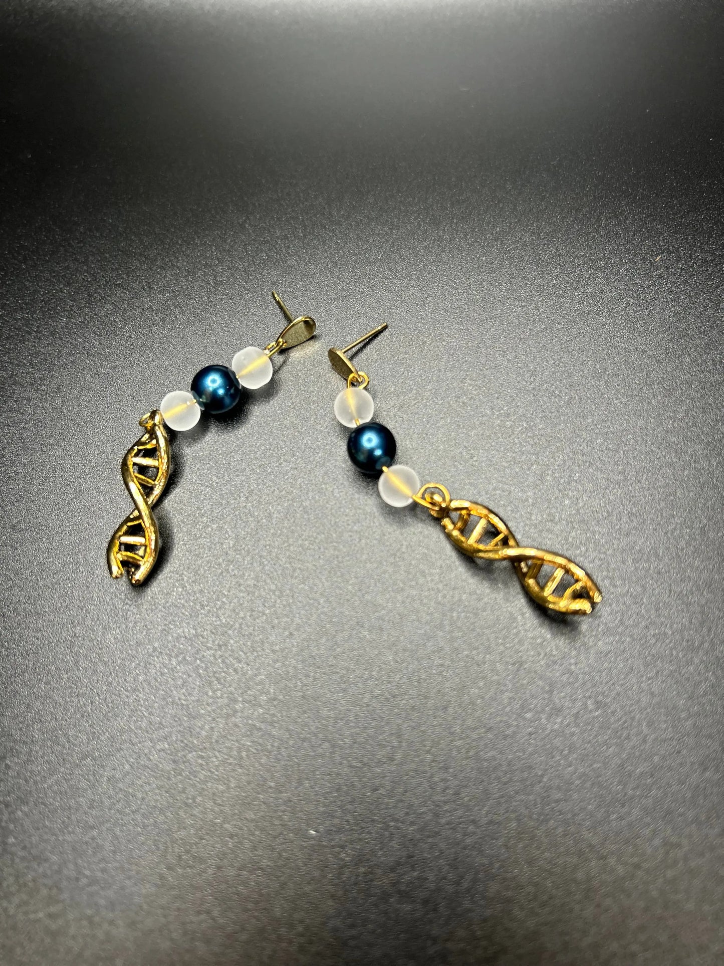 DNA Double Helix Charm Earrings Skeleton Crew Creations