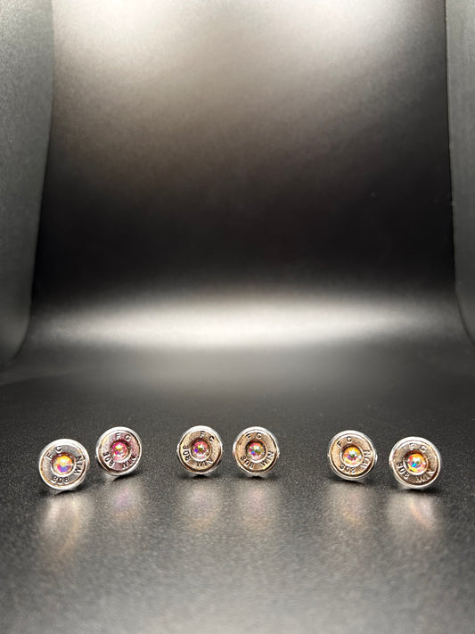 Upcycled Lightweight Winchester 308 Bullet Casing Earrings