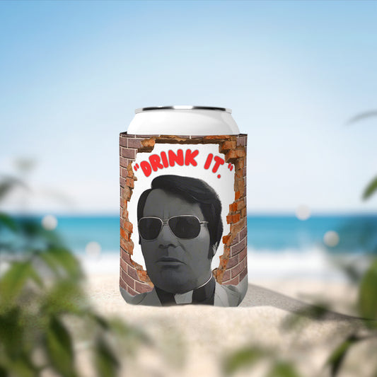 Jim Jones "Drink It." Beer Koozie