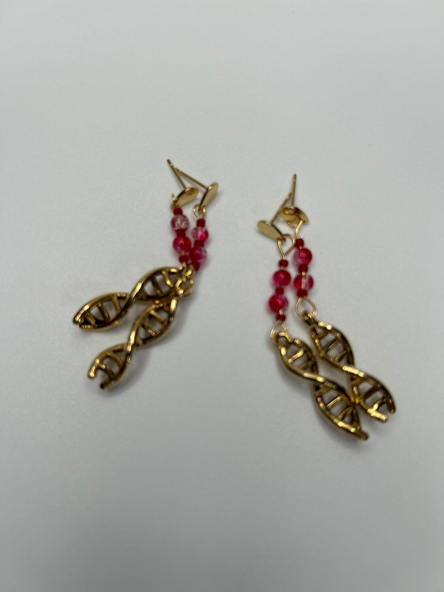DNA Double Helix Bloody Charm Earrings