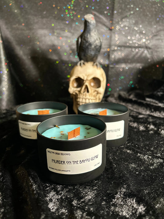 "Murder on the Bayou Glow" Candle Skeleton Crew Creations