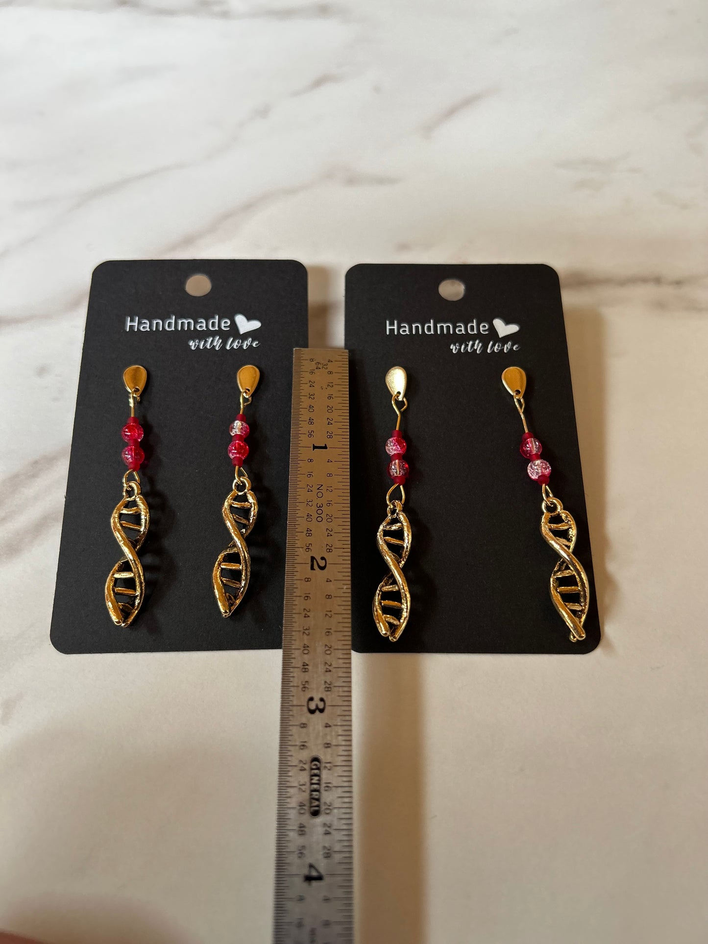 DNA Double Helix Bloody Charm Earrings