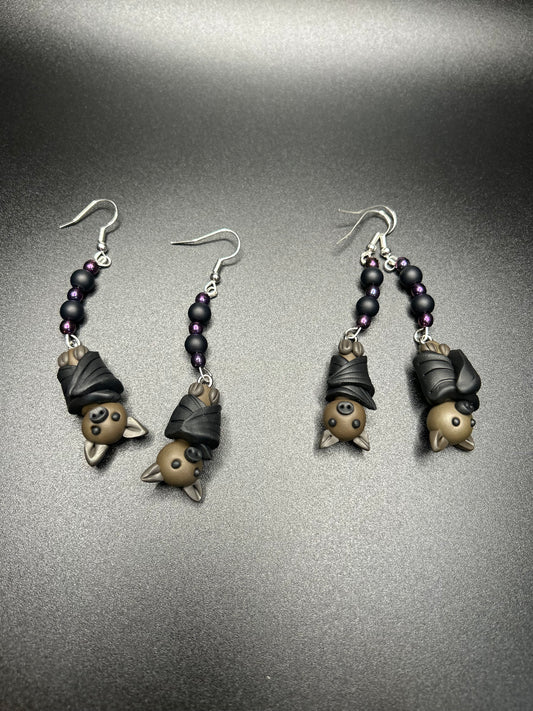 Cute Hanging Bats Earrings