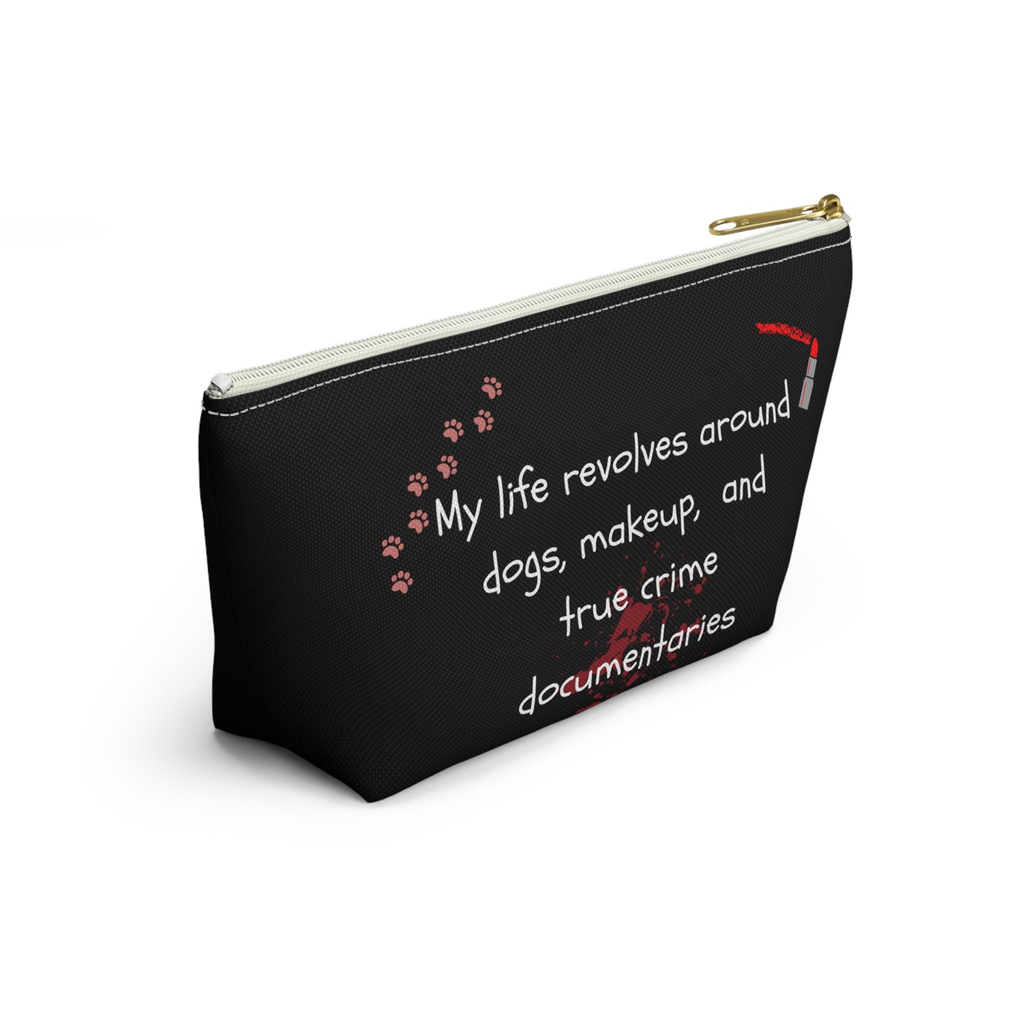 Dogs and True Crime Makeup Bag