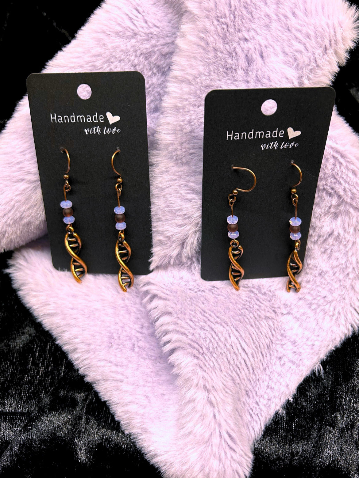 DNA Double Helix Charm Earrings