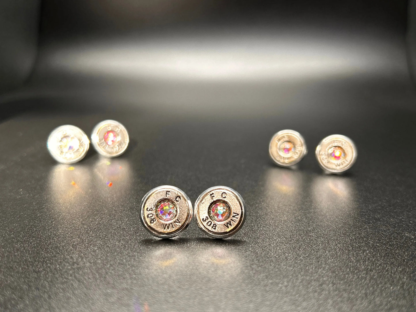 Upcycled Lightweight Winchester 308 Bullet Casing Earrings Skeleton Crew Creations
