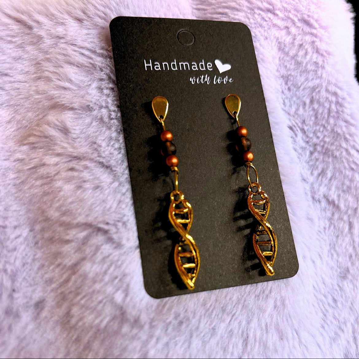 DNA Double Helix Charm Earrings