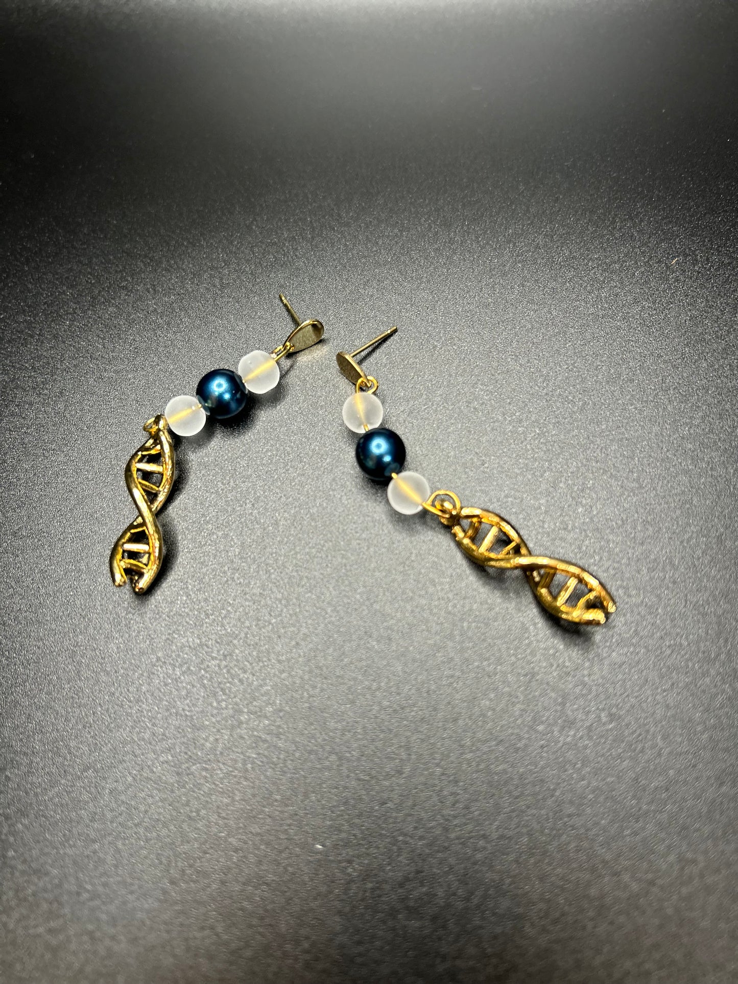 DNA Double Helix Charm Earrings