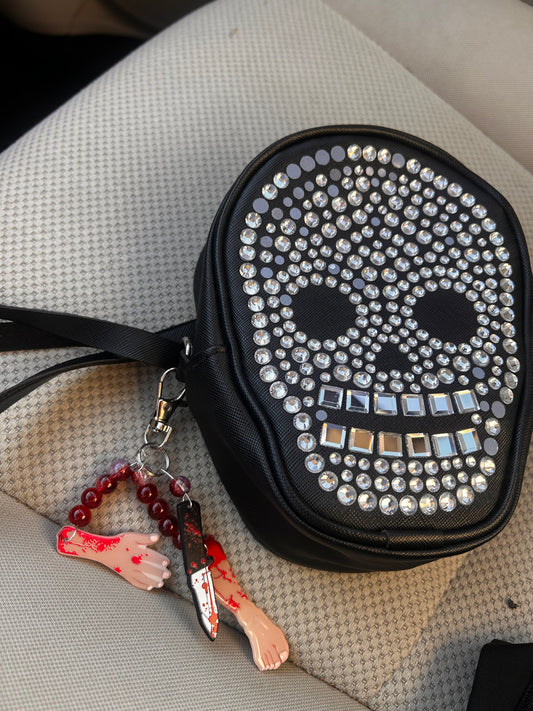 Bloody Hand and Severed Foot Purse Charm