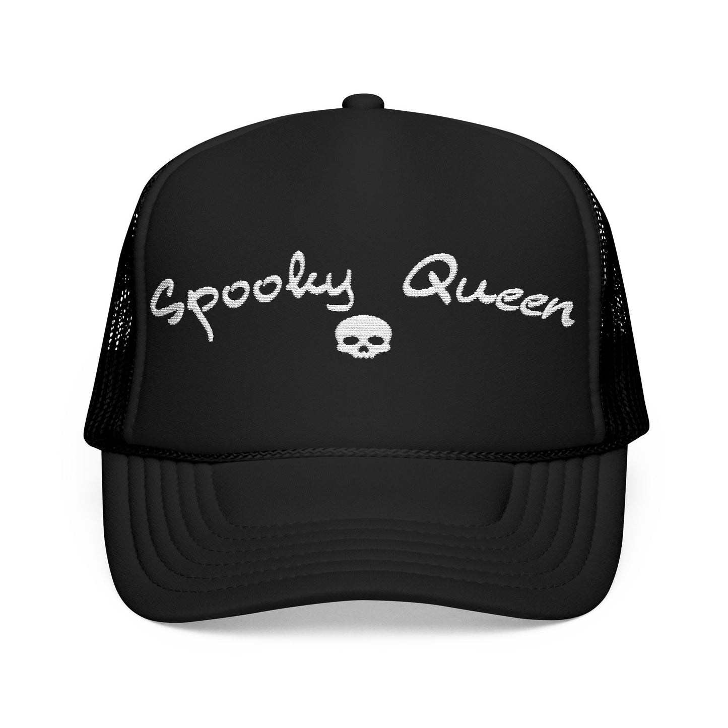Spooky Queen Embroidered Trucker Hat