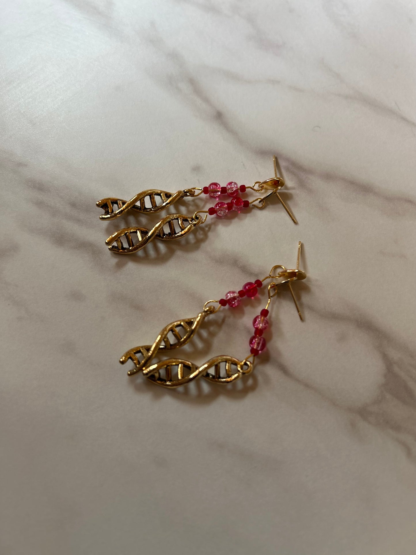 DNA Double Helix Bloody Charm Earrings