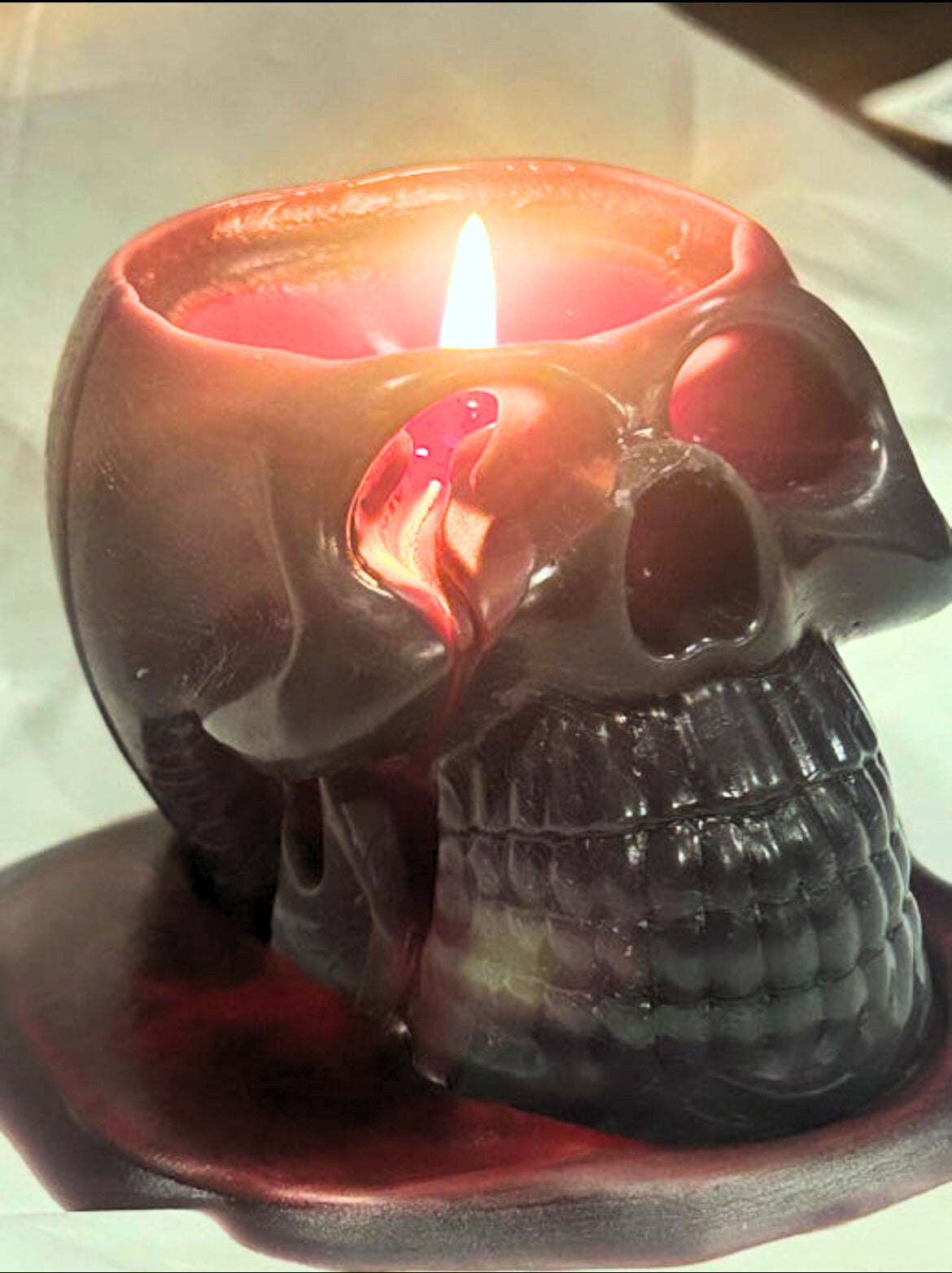 The Skull of Your Enemy - Bleeding Skull Candle