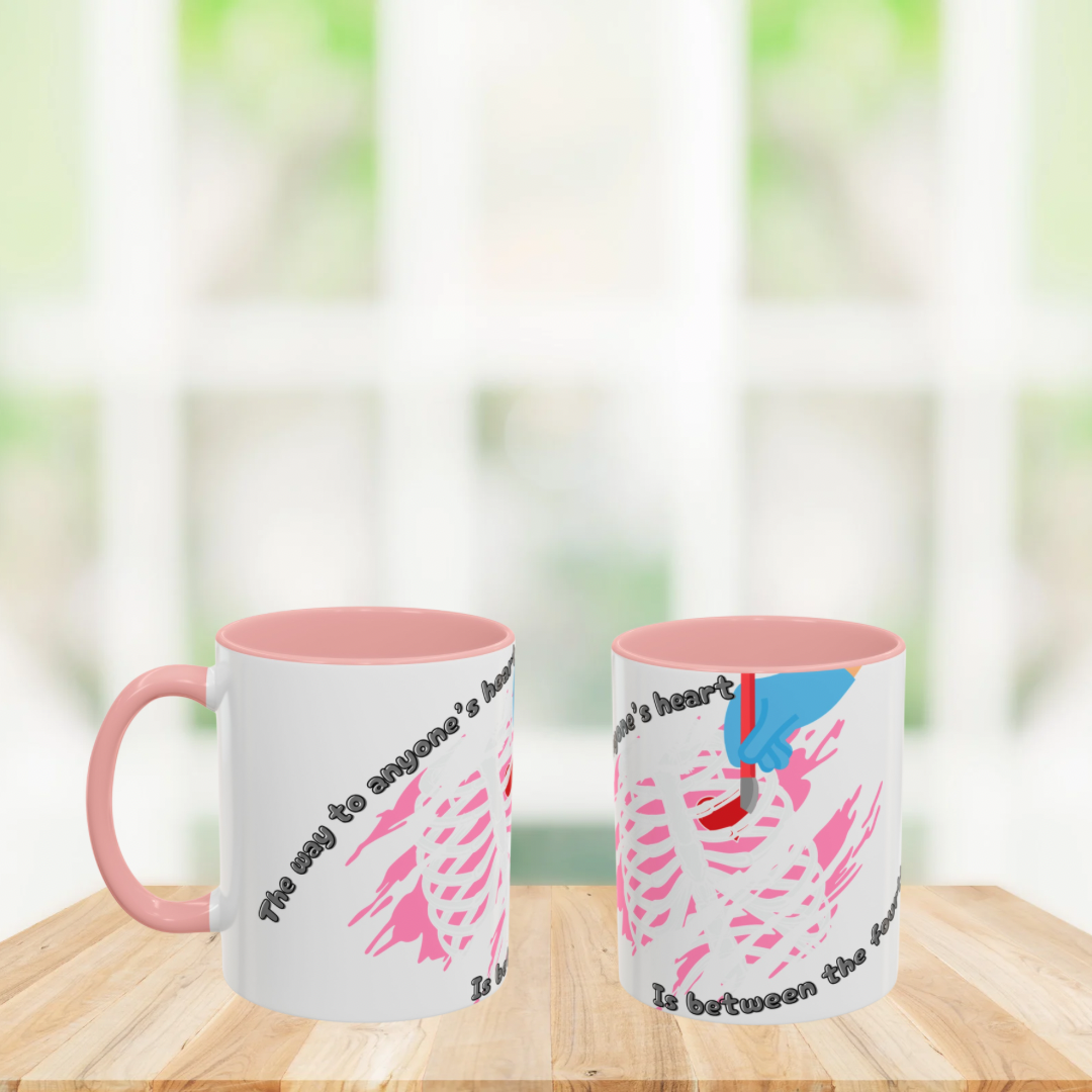 "The Way to Anyone's Heart, Is Between the Fourth and Fifth Ribs" Coffee Mug
