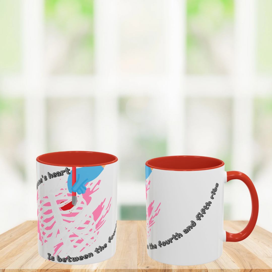 "The Way to Anyone's Heart, Is Between the Fourth and Fifth Ribs" Coffee Mug