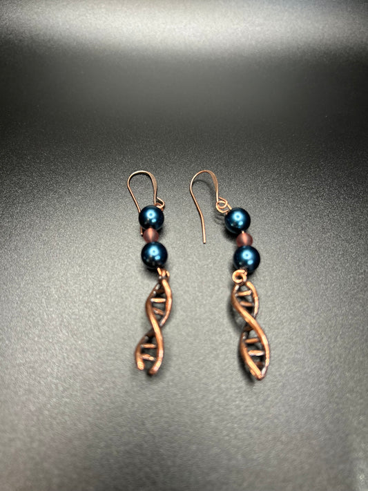 DNA Double Helix Charm Earrings