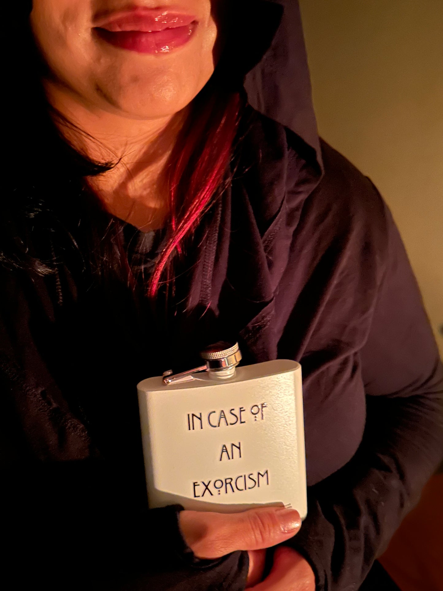 "In Case of an Exorcism" Party Flask