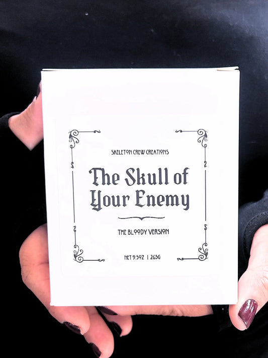 The Skull of Your Enemy - Bleeding Skull Candle Skeleton Crew Creations