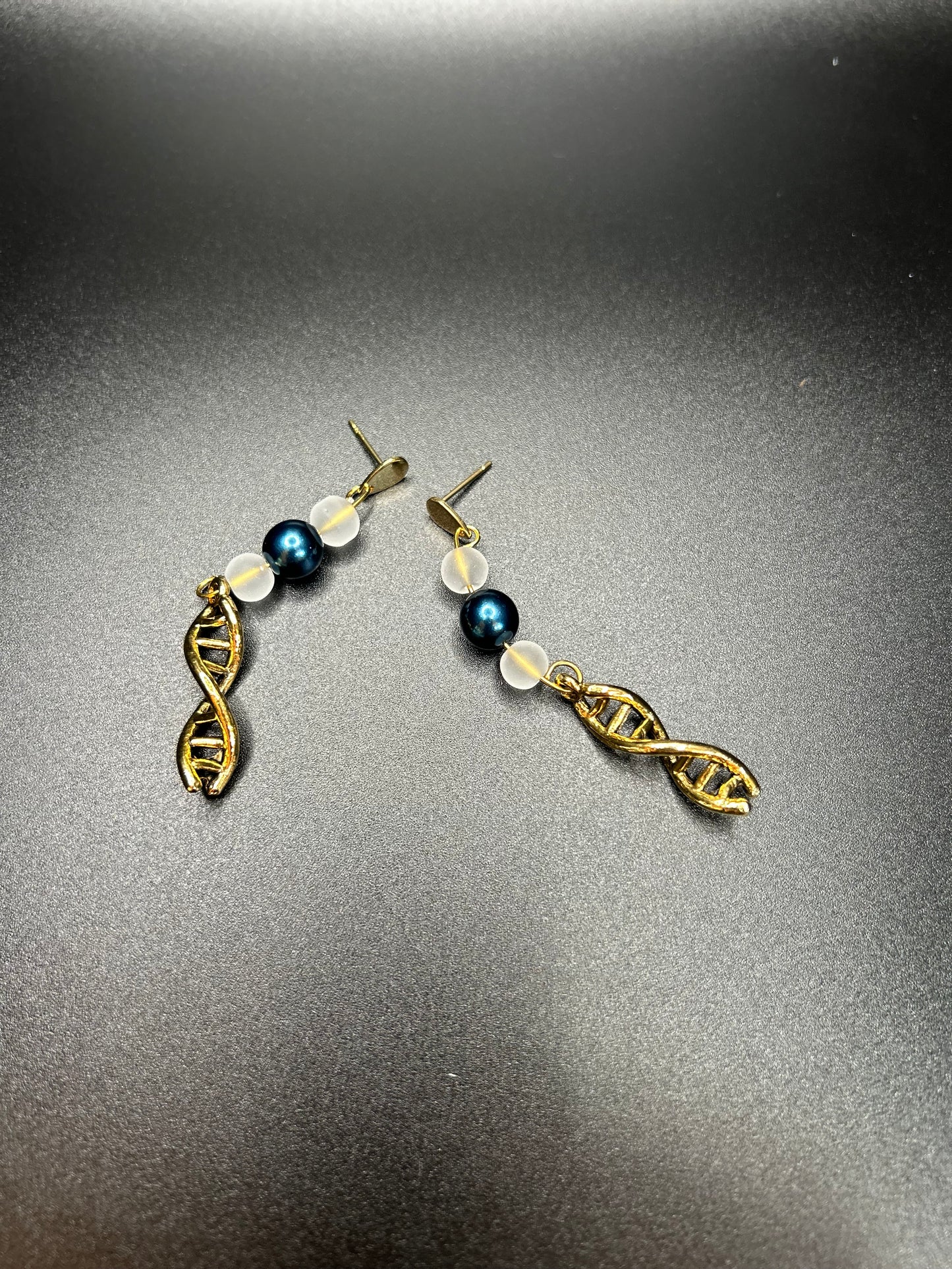 DNA Double Helix Charm Earrings