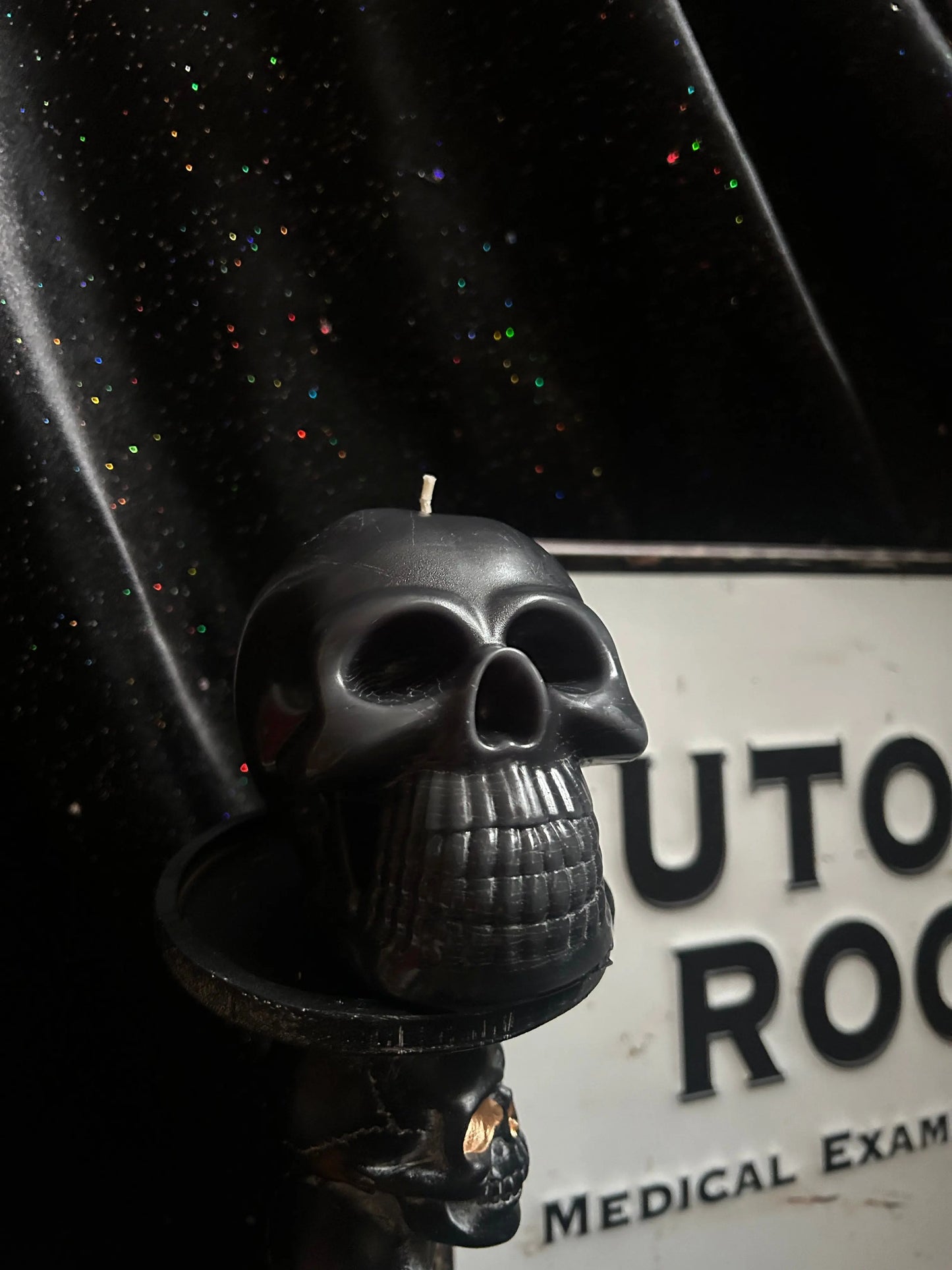 The Skull of Your Enemy - Bleeding Skull Candle Skeleton Crew Creations