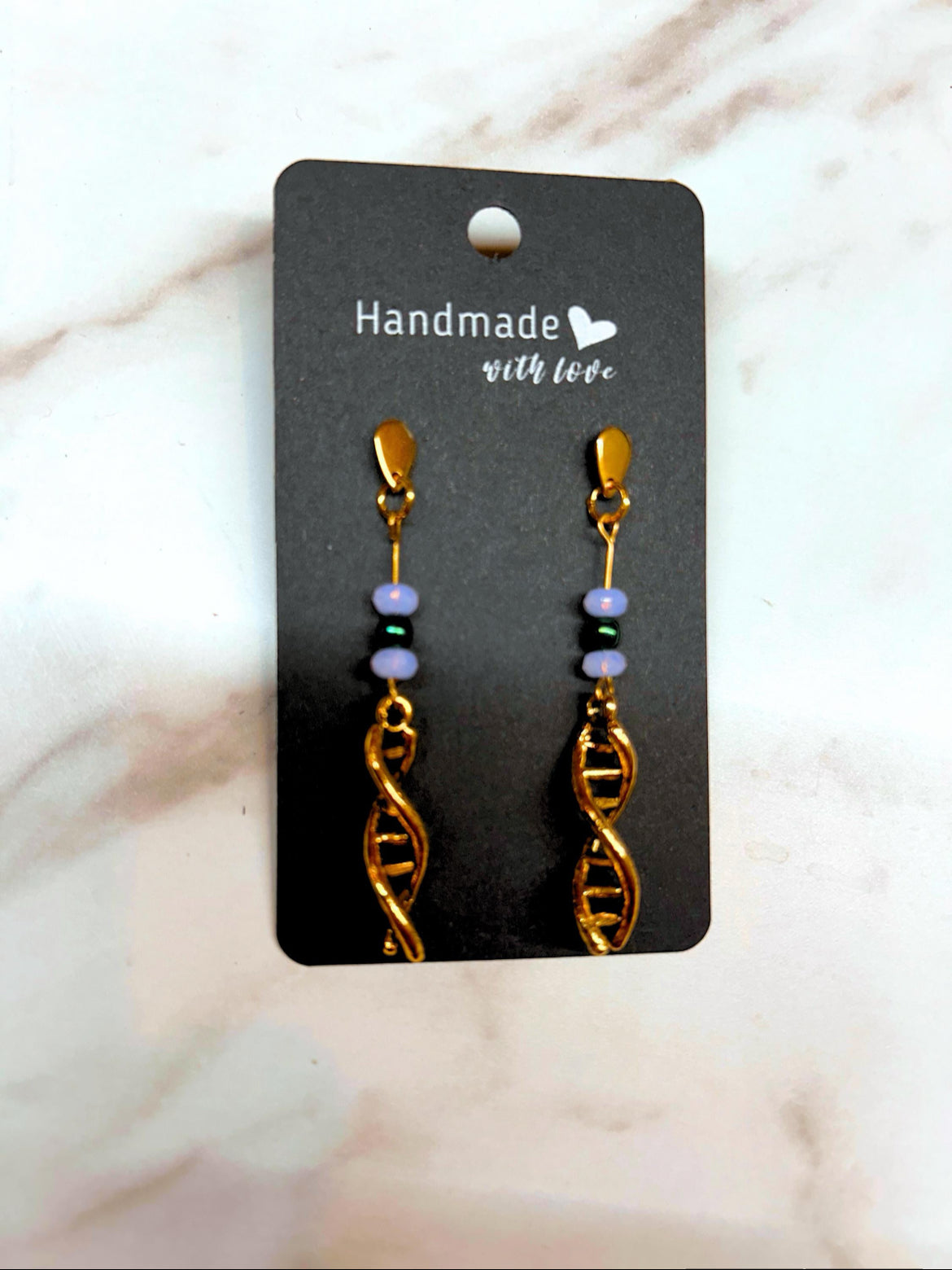 DNA Double Helix Charm Earrings