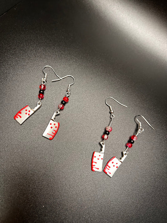 Bloody Cleaver Earrings
