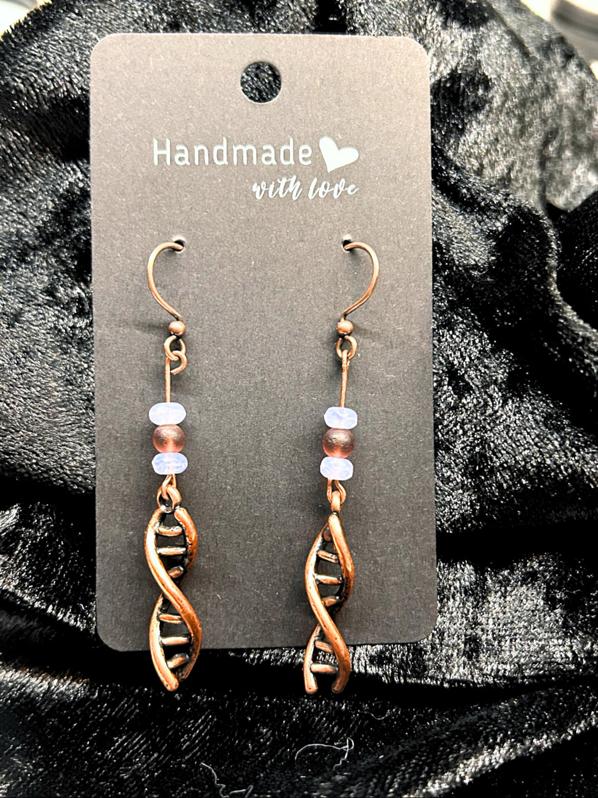 DNA Double Helix Charm Earrings