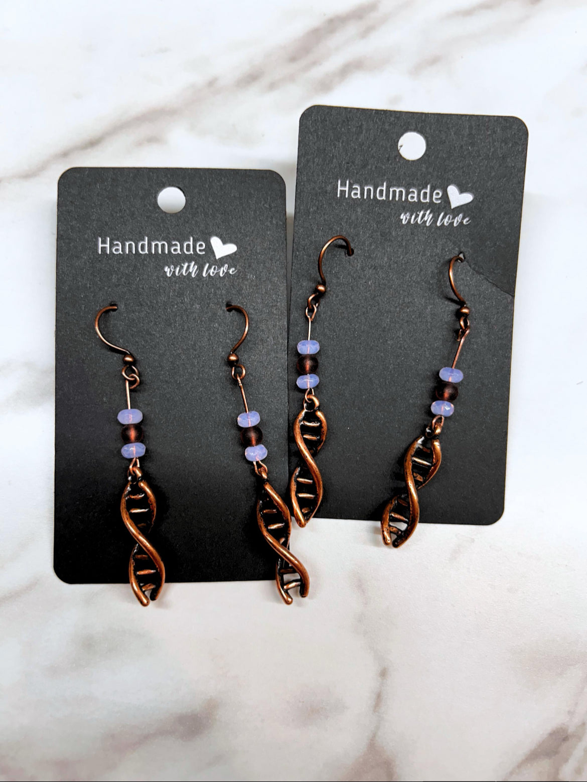 DNA Double Helix Charm Earrings