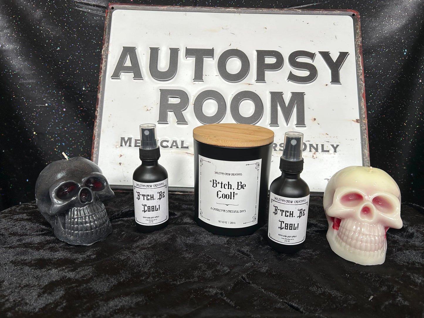 "Bitch Be Cool!" - Lavender and Vanilla Candle Skeleton Crew Creations