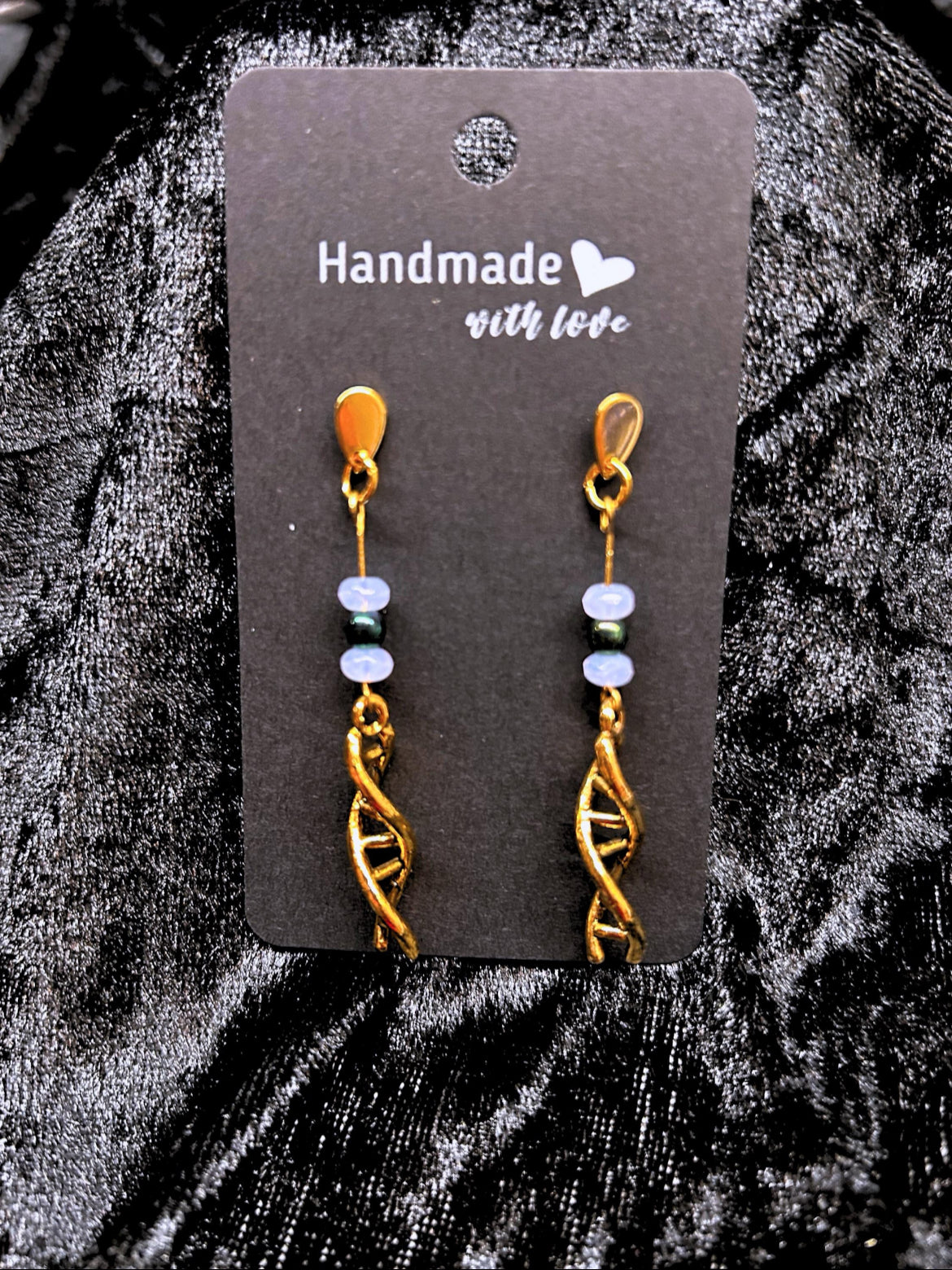 DNA Double Helix Charm Earrings