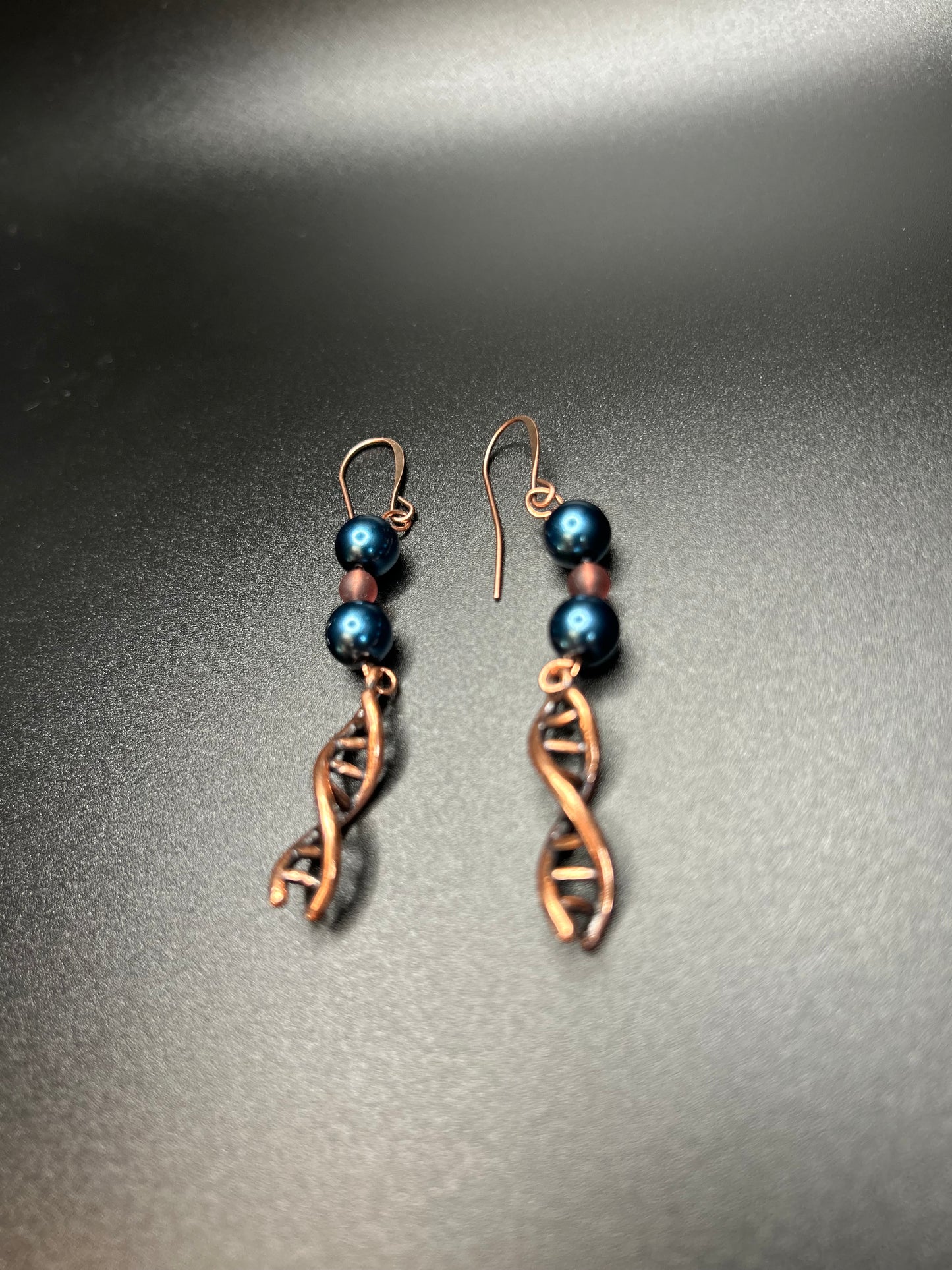 DNA Double Helix Charm Earrings