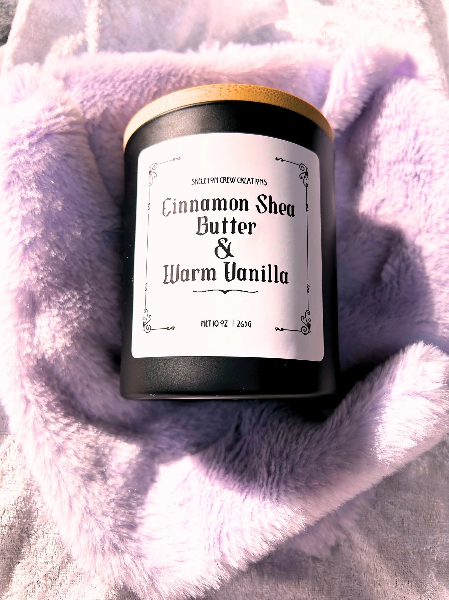 Cinnamon Shea Butter and Warm Vanilla Candle Skeleton Crew Creations