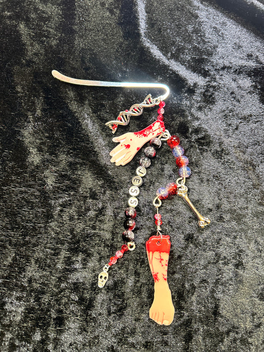 Personalized Bloody Hand Bookcharm