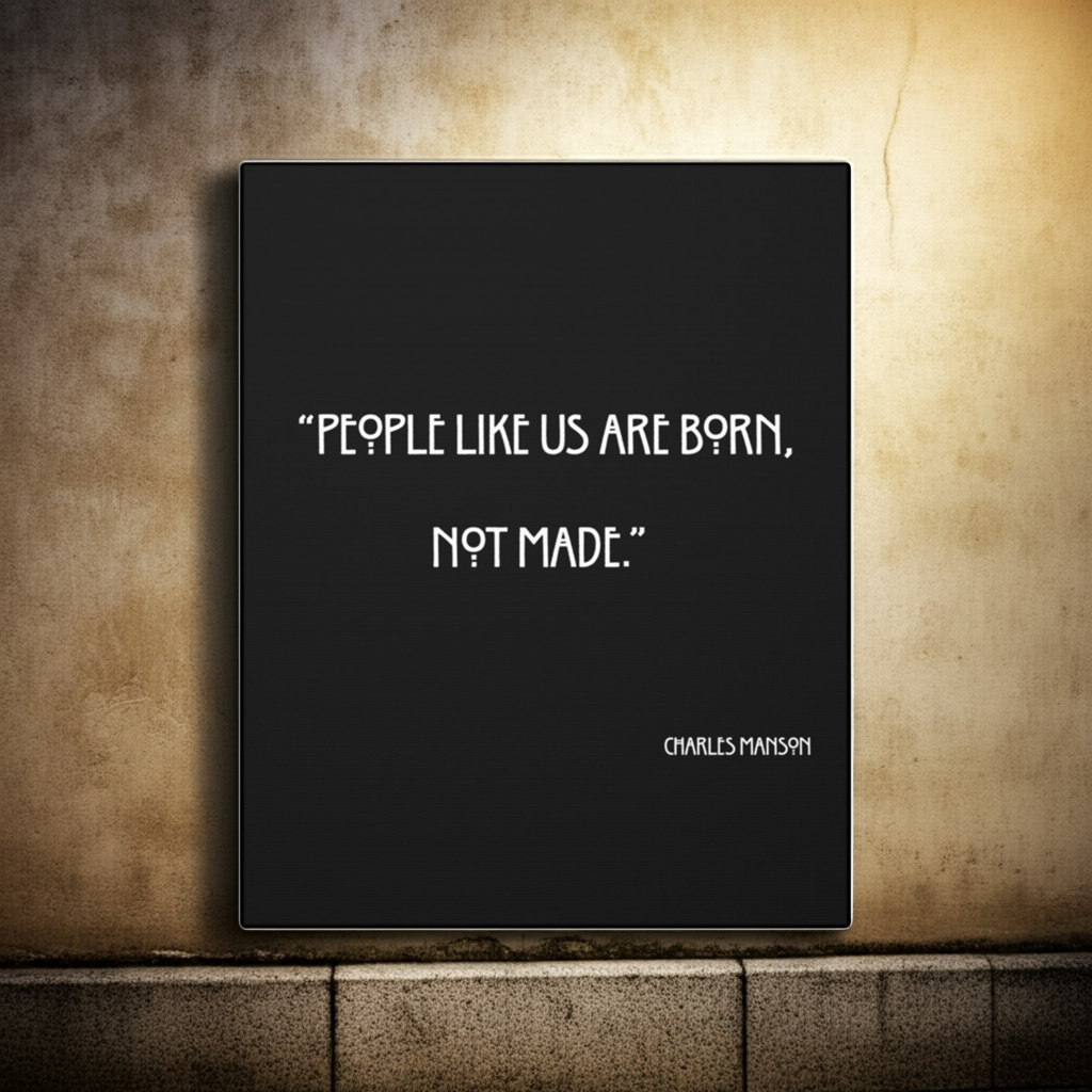 Charles Manson Quote Wall Art