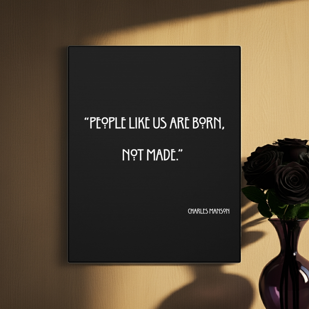 Charles Manson Quote Wall Art
