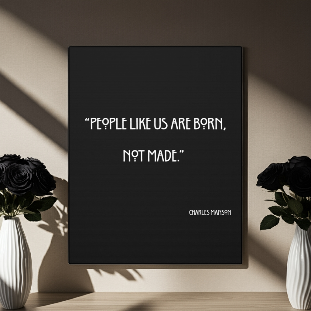 Charles Manson Quote Wall Art