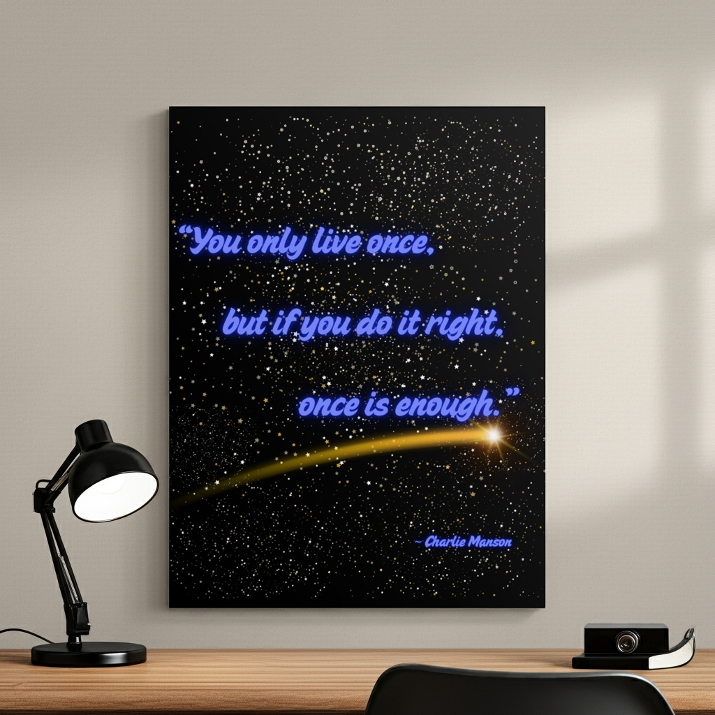 The More You Know - Charlie Manson Style Inspirational Quote Poster