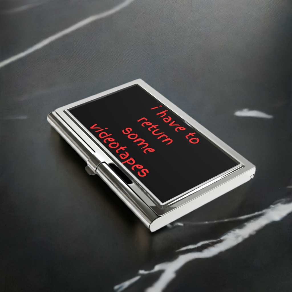 "I Have to Return Some Videotapes" American Psycho Themed Business Card Holder