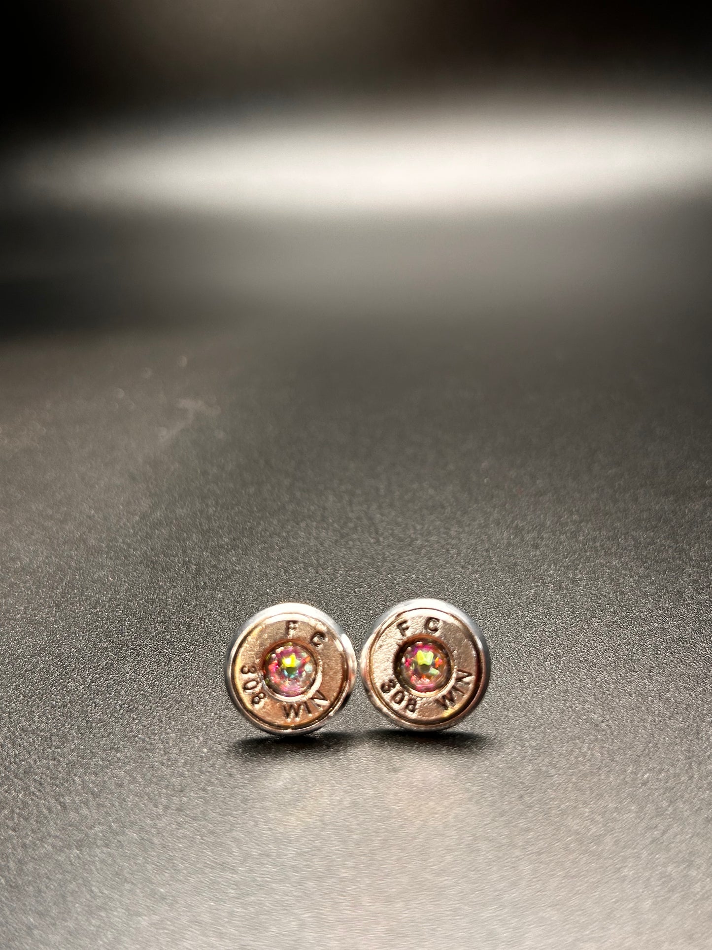 Upcycled Lightweight Winchester 308 Bullet Casing Earrings