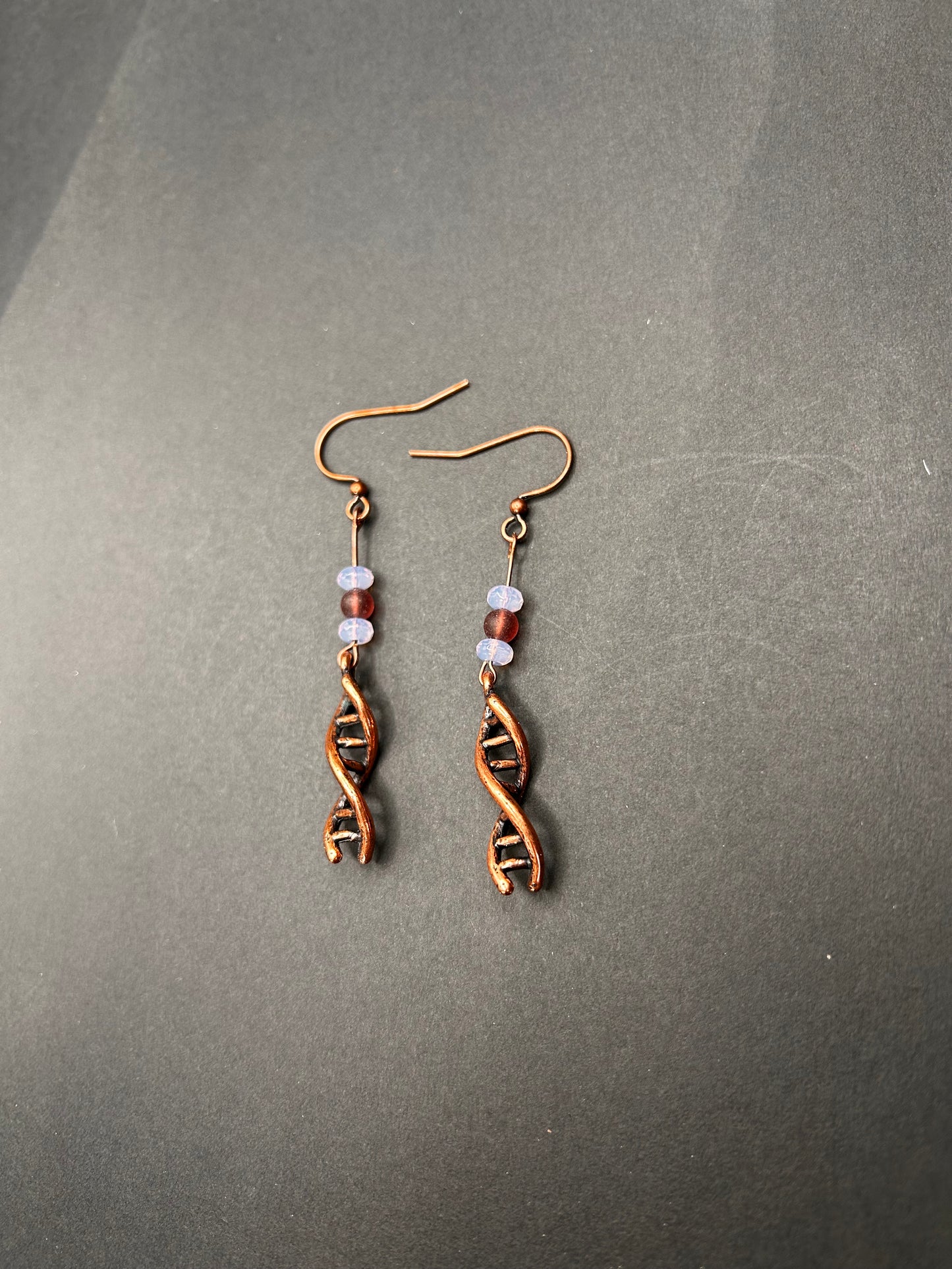 DNA Double Helix Charm Earrings