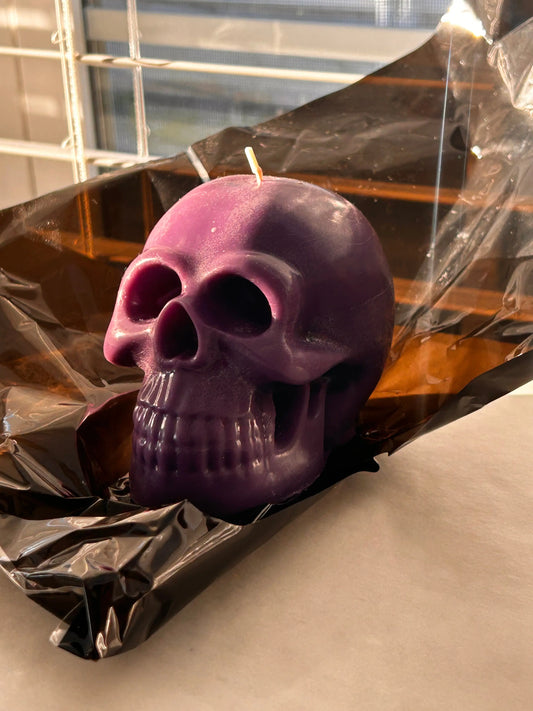 The Skull of Your Enemy - Bleeding Skull Candle (Pastel Edition) Skeleton Crew Creations