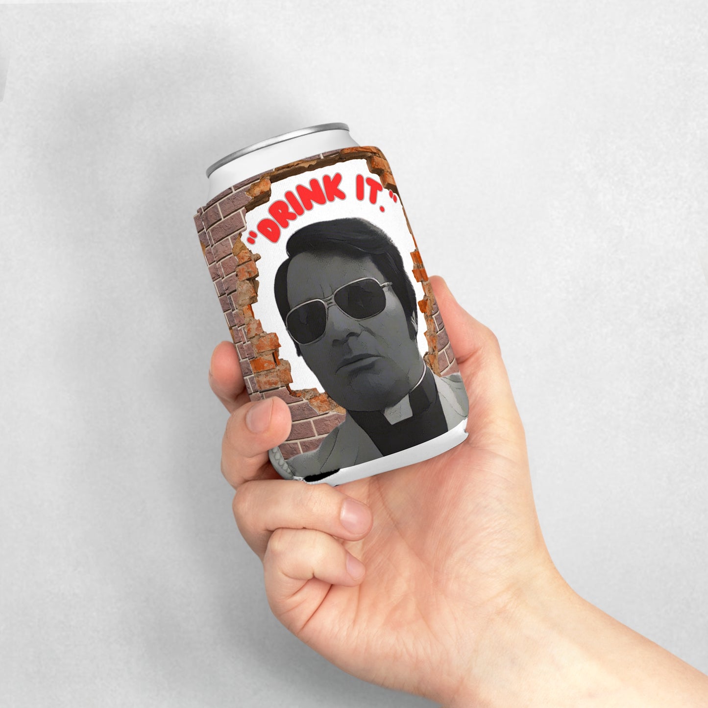 Jim Jones "Drink It." Beer Koozie